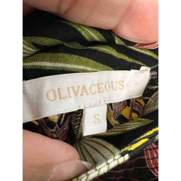Olivaceous Tropical Print Pleated Flowy High Rise Shorts Small - Picture 5 of 9
